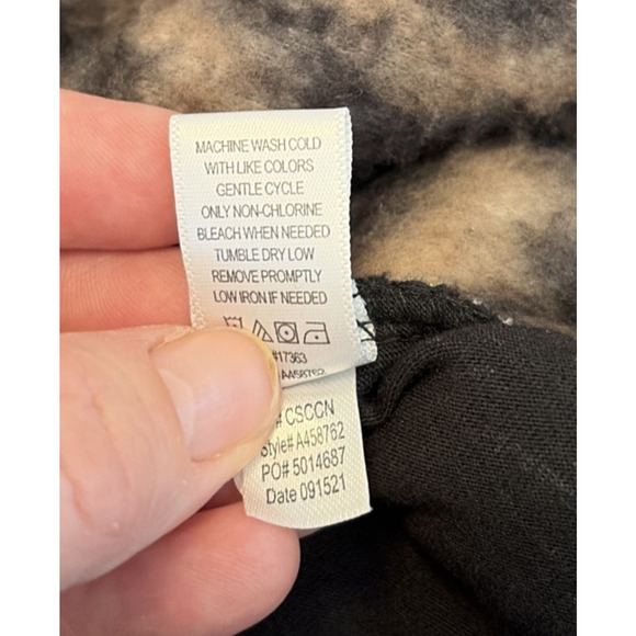 Koolaburra By Ugg Women's Leopard Fleece 1/4 Zip XS Teddy Bear Cozy Warm Winter - Picture 10 of 12